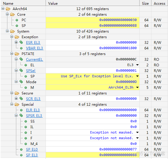 ARMv8学习 —— SP_EL0和SP_ELx_DS5_04