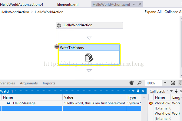 VS2012 开发SharePoint 2013 声明式workflow action(activity)之 HelloWorld_javascript_14