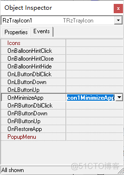 Delphi - 利用TRzTrayIcon实现WinFrm工程最小化到托盘_控件_04