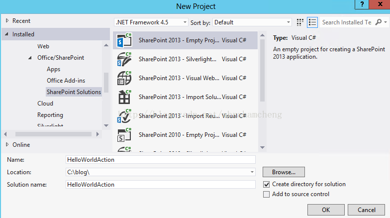 VS2012 开发SharePoint 2013 声明式workflow action(activity)之 HelloWorld_javascript_02