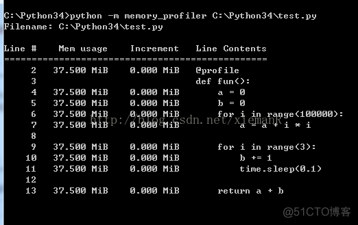 Python的7种性能测试工具：timeit、profile、cProfile、line_profiler、memory_profiler、PyCharm图形化性能测试工具、objgraph_子函数_02