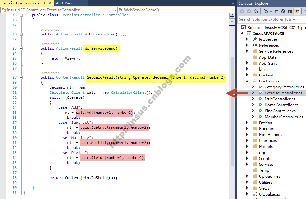 MVC应用程序使用Wcf Service_Interface_06