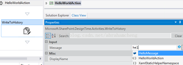 VS2012 开发SharePoint 2013 声明式workflow action(activity)之 HelloWorld_业务逻辑_06