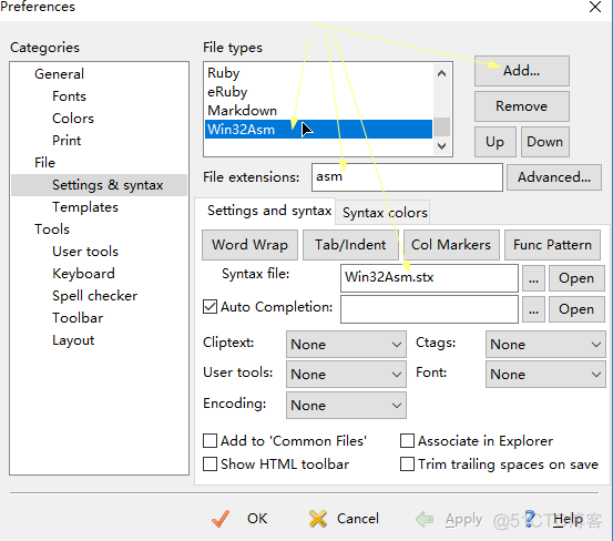 EditPlus 中添加 Win32 ASM 语法支持_mpx