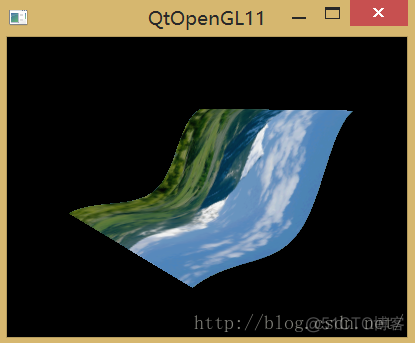 Qt OpenGL 旗帜效果（飘动的纹理）_纹理映射