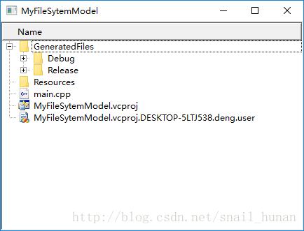 QFileSystemModel只显示名称，不显示size,type,modified_.net