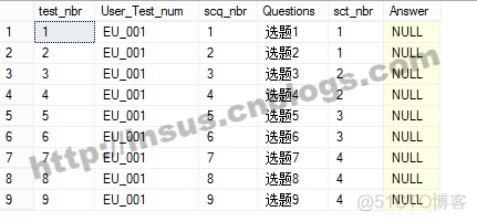 考试系统试题实现(单选项)_sql_16