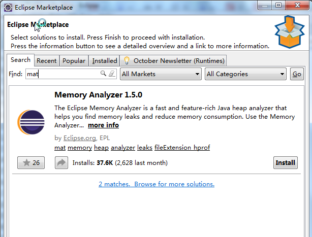 mat之一--eclipse安装Memory Analyzer_内存泄露_03