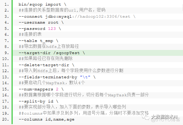 Sqoop参数的配置及使用方法_hive