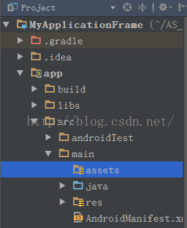 Android studio 添加assets文件夹_目录结构_02