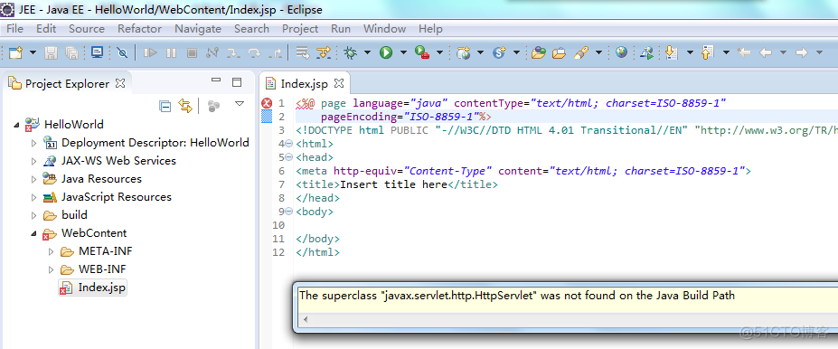Web开发环境搭建 Eclipse-Java EE 篇_菜单栏_07