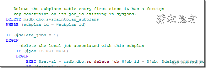 SQL SERVER 2005删除维护作业报错：The DELETE statement conflicted with the REFERENCE constraint "FK_subplan_job_id"_ide_03