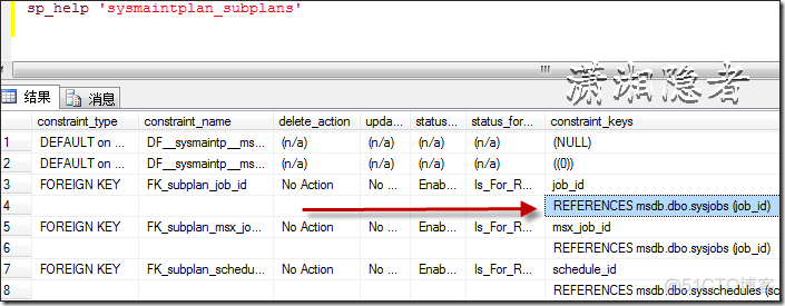 SQL SERVER 2005删除维护作业报错：The DELETE statement conflicted with the REFERENCE constraint "FK_subplan_job_id"_sql_02