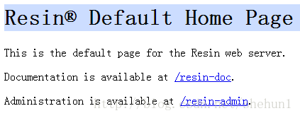 Windows下安装Resin及配置具体解释与公布应用_java