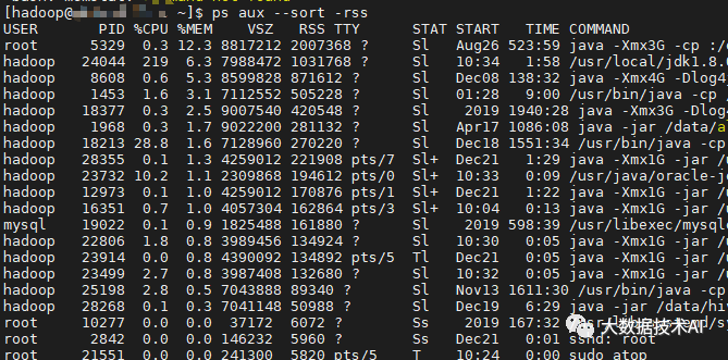 Linux查看内存_top命令_03