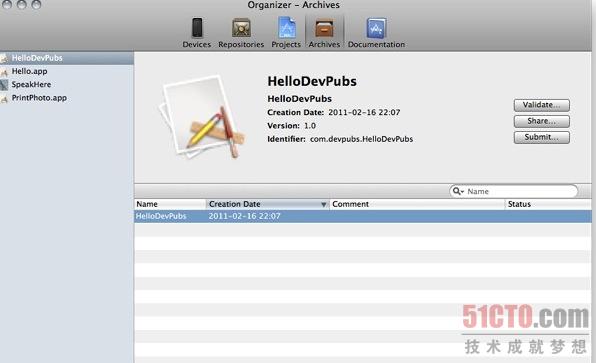 Xcode教程 Xcode4发布测试 打包Archive操作_hive_04
