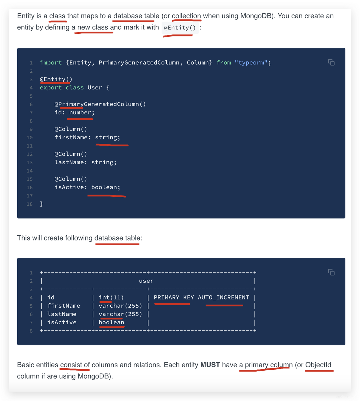 TypeORM Entity_Entity