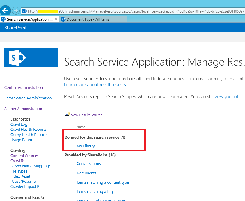 SharePoint Search之(七)Search result-  结果源_java_06