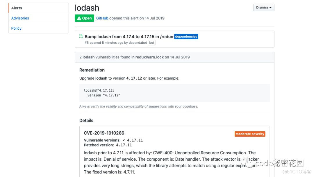 前端安全—你必须要注意的依赖安全漏洞_github_12