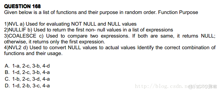 [每日一题] OCP1z0-047 :2013-08-29 NULL............................................................168_oracle