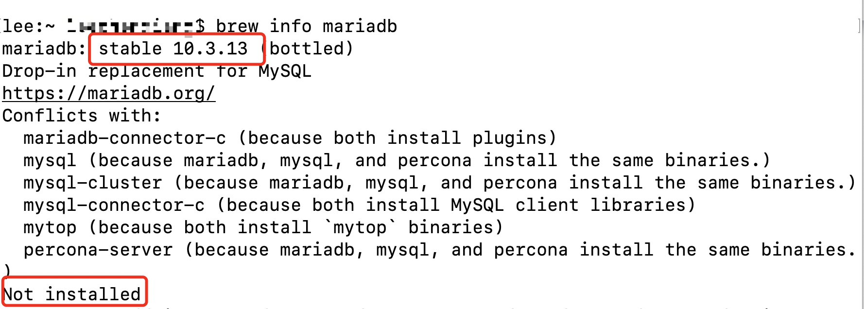 mac 下 通过 brew 安装 MariaDB_mysql_05