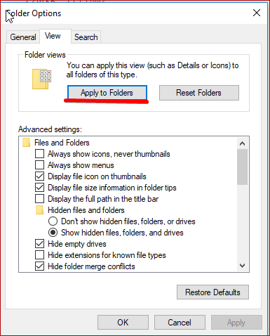 apply current folder view to all folders_html