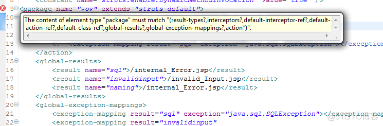 Struts2的声明式异常处理_sql