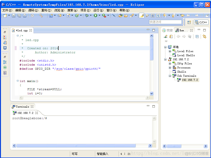 BeagleBone Black第八课板：建立Eclipse编程环境_编程环境_17