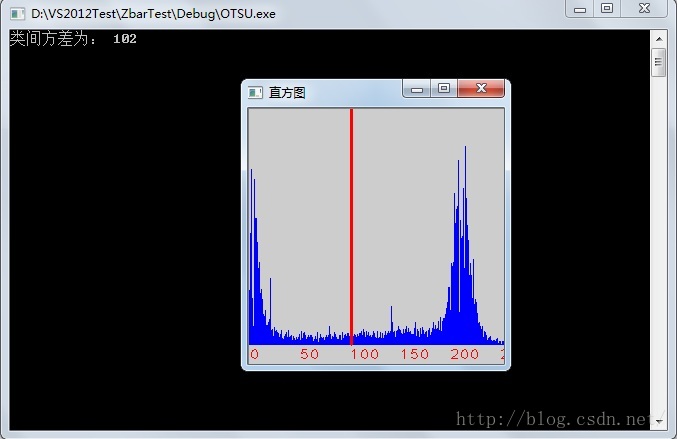 自适应阈值分割—大津法（OTSU算法）C++实现_灰度_06