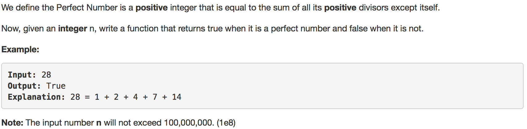 【leetcode】507.Perfect Number_html