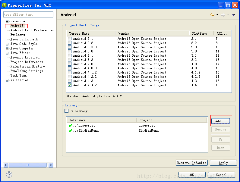 在Eclipse下导入vlc-android并编译_ide_08