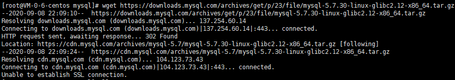 wget unable to establish ssl connection