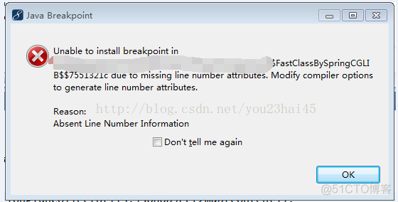 MyEclipse出现Unable to install breakpoint in..._java代码