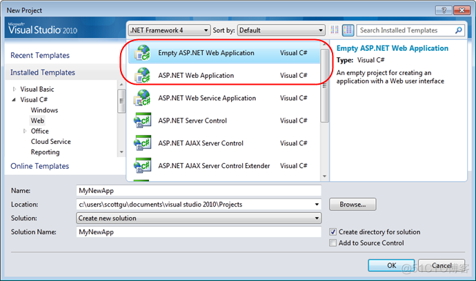 一起谈.NET技术，VS 2010 和 .NET 4.0 系列之《起始项目模板》篇_.net