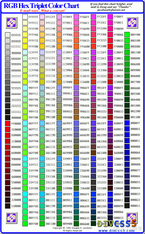 CSS 文本字体颜色设置方法(CSS color)_取值_02