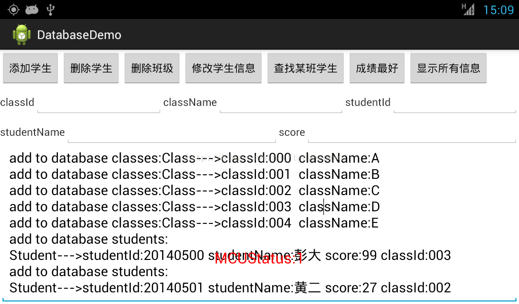 android SQLite 使用实例_sql