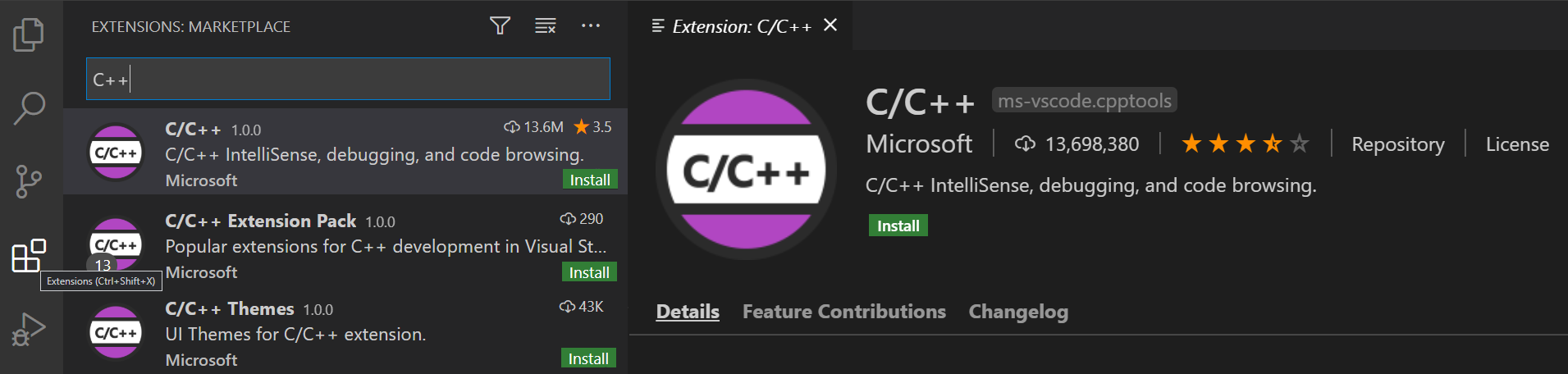 Visual Studio Code, Windows, C++_json