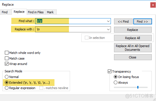 Using Notepad++ to change end of line characters (CRLF to LF)_sed_03