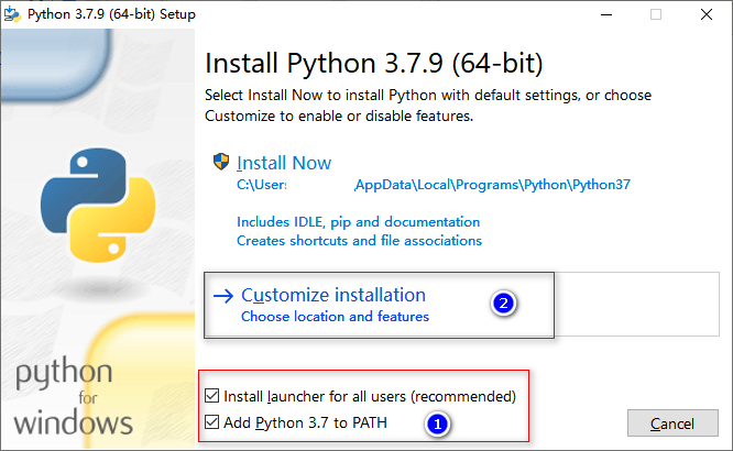 Python V3.7.9 安装过程_官网