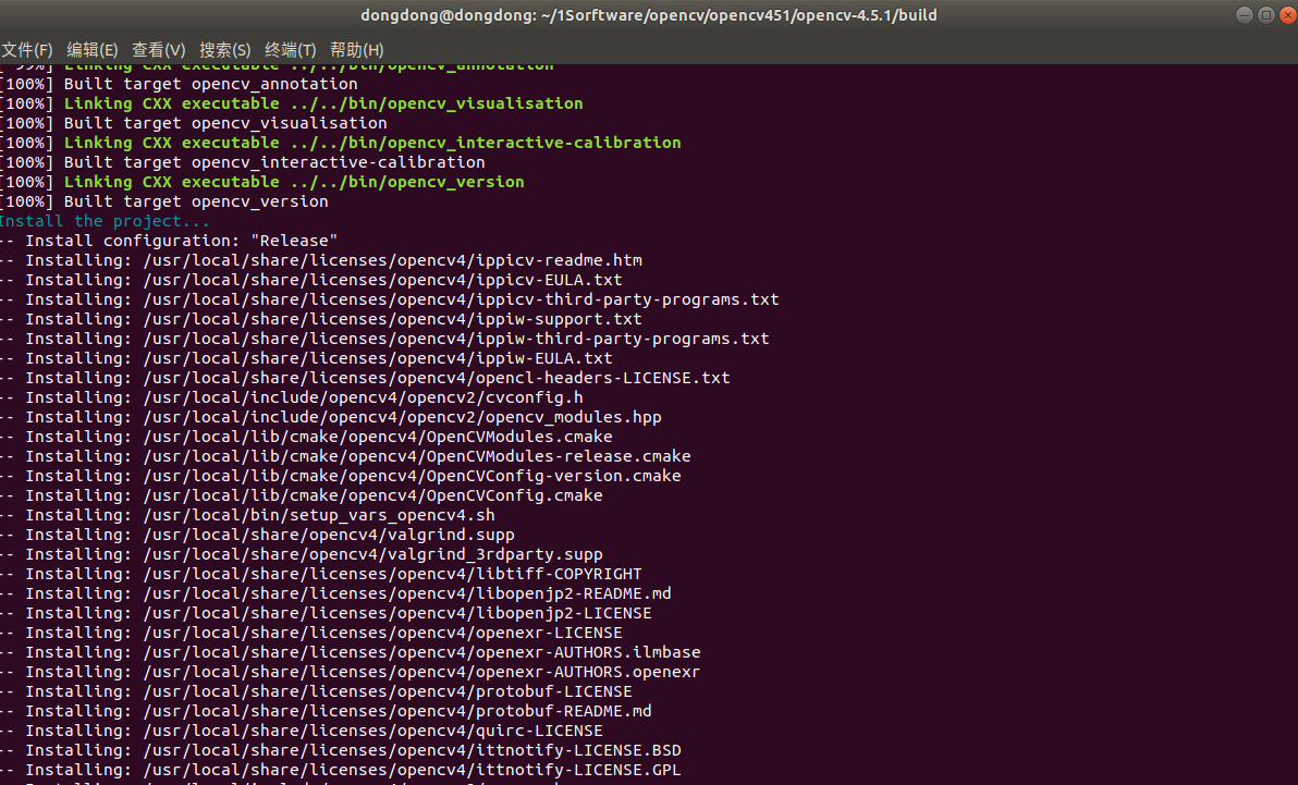 ubuntu1804.6从源码编译opencv4.5和扩展库和cuda10.1_ubuntu_33