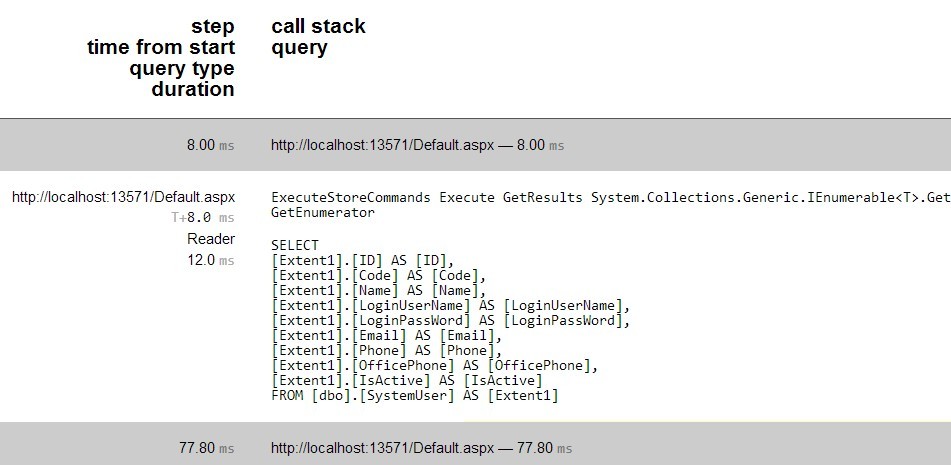 性能工具MiniProfiler在Asp.Net WebForm跟踪EntityFramework_asp.net_02