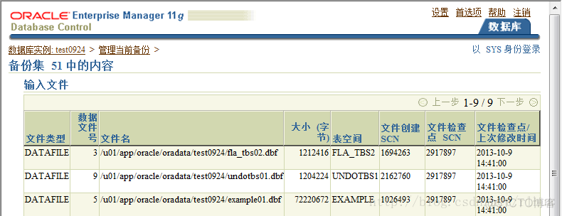 Oracle DB 执行数据库备份_增量备份_21