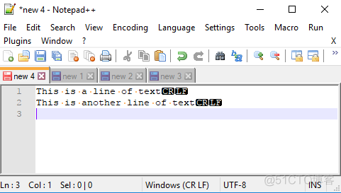 Using Notepad++ to change end of line characters (CRLF to LF)_unix_02