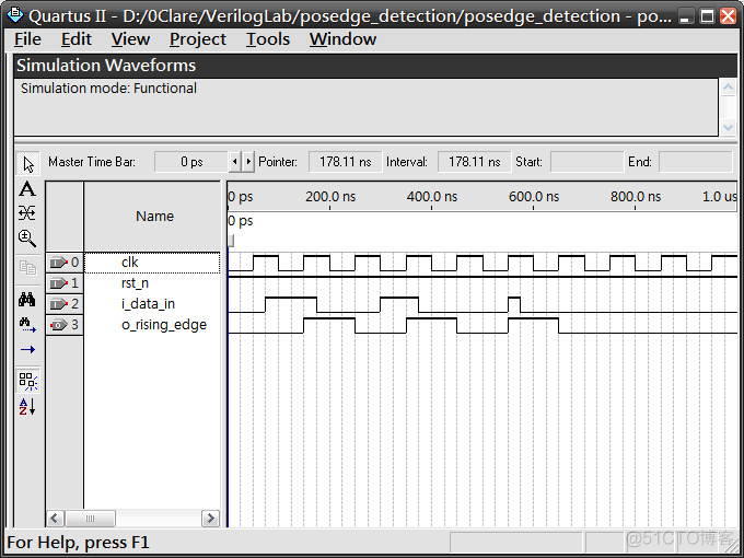 (原創) 如何使用ModelSim-Altera作電路模擬? (SOC) (Quartus II) (ModelSim)_上升沿