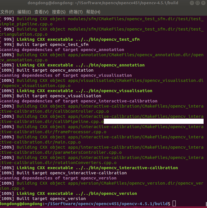 ubuntu1804.6从源码编译opencv4.5和扩展库和cuda10.1_ubuntu_32
