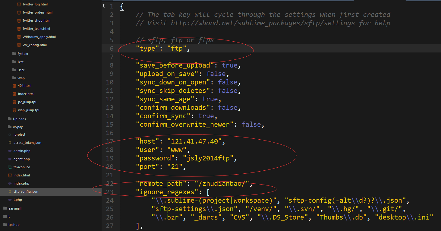 sublime text3 FTP直接上传_代码_02