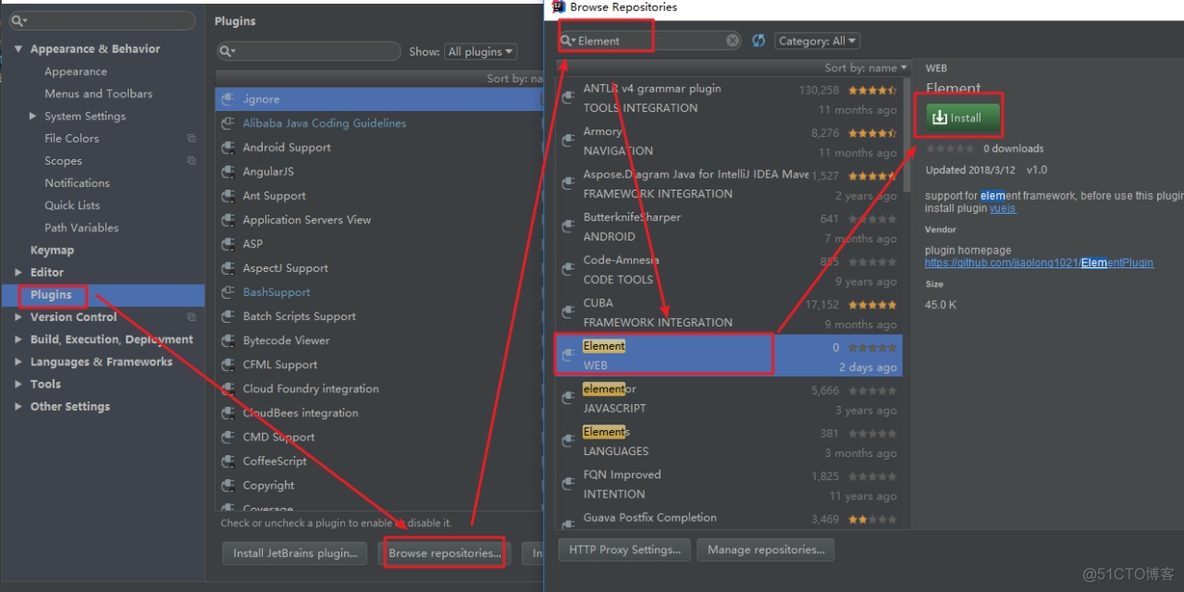 webstorm上的Element提示插件_快捷键