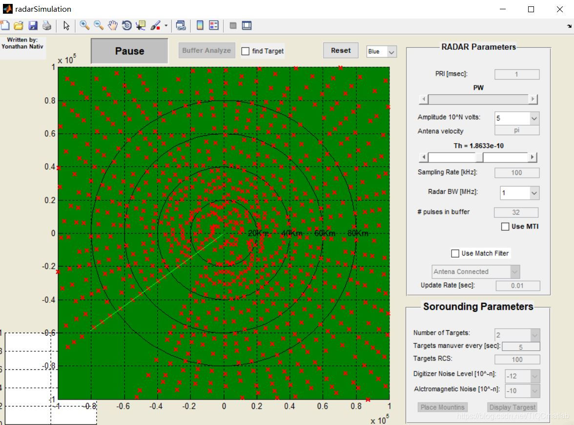 【雷达通信】基于matlab GUI雷达定位模拟【含Matlab源码 304期】_ide