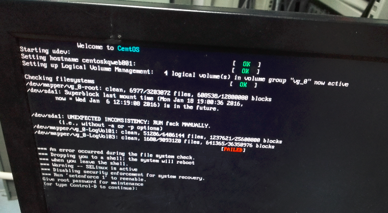 centos6.5报错:checking filesystems failed问题处理_文件系统_03