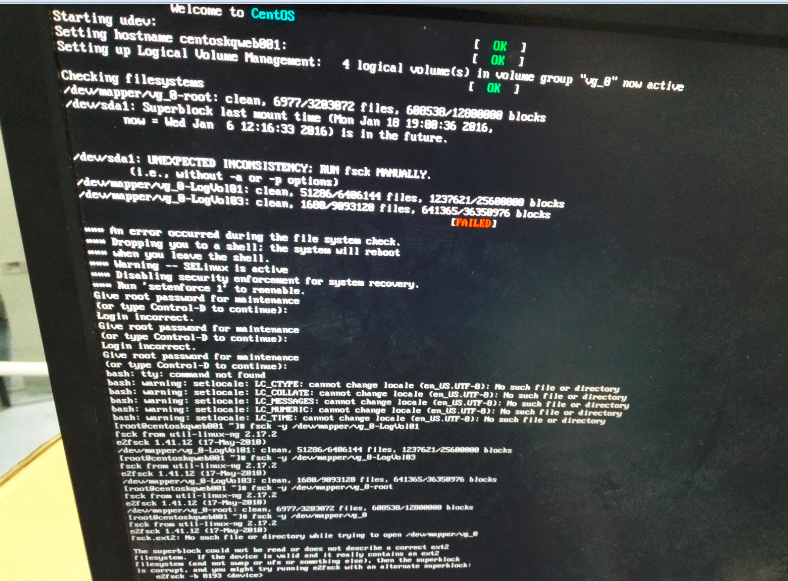 centos6.5报错:checking filesystems failed问题处理_文件系统_02